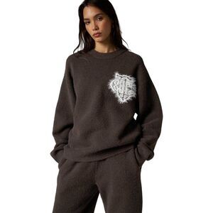 Couture Womens/Ladies Fluffy Winter Sweater Top / Brown